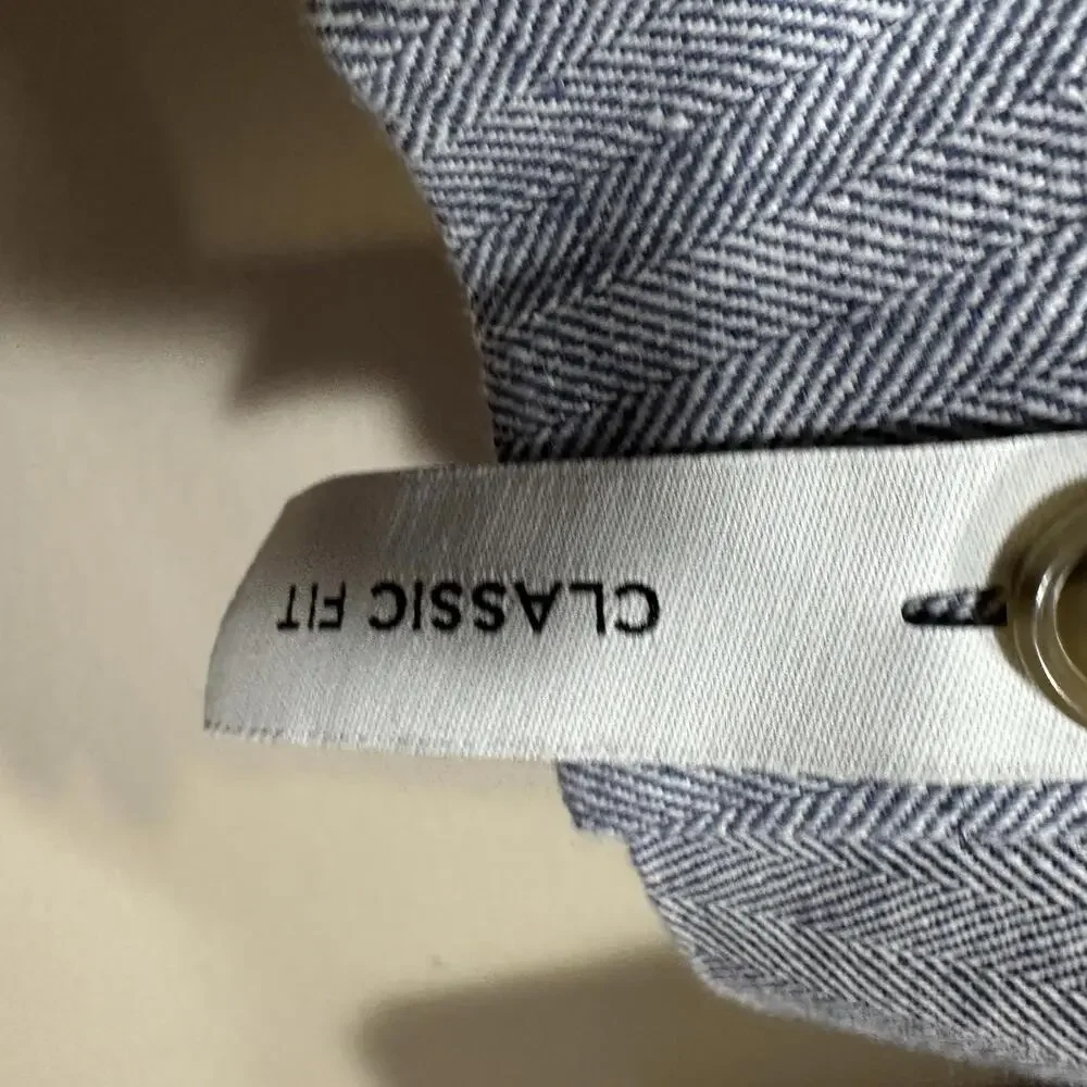 Stafford Jacket Linen Cotton Hopsack Blazer Sport Coat Indigo‎ 48R